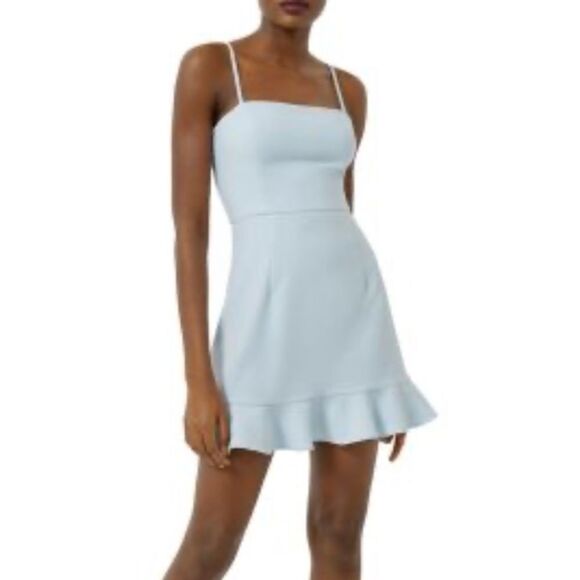 French Connection Dresses & Skirts - FRENCH CONNECTION Dress NEW Whisper Frill Hem Cami Mini Light Dream Blue Size 8